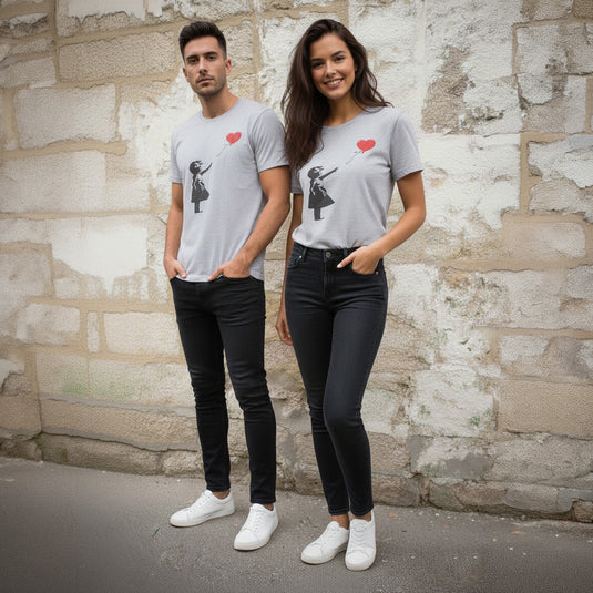 T-shirt - Girl with Balloon Grau