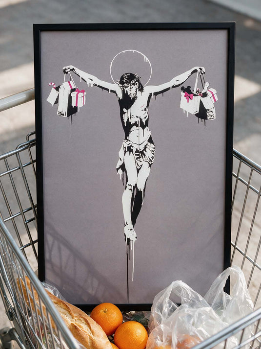 Plakát - Christ with Shopping Bags