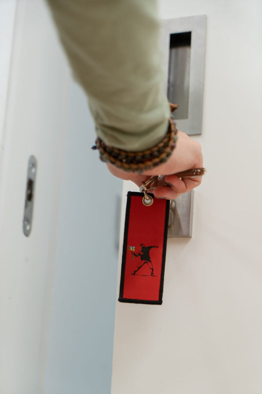 Stoff Porte-clés - Flower Thrower (Rot)