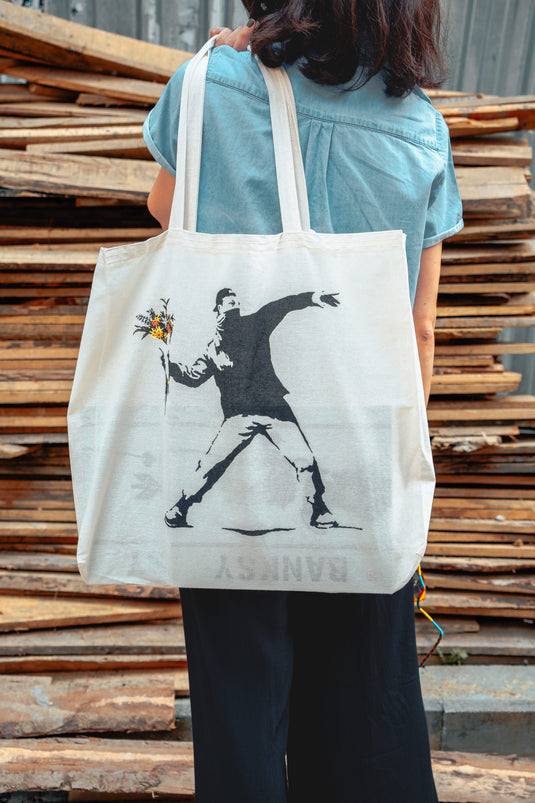 Jutebeutel groß - Flower Thrower