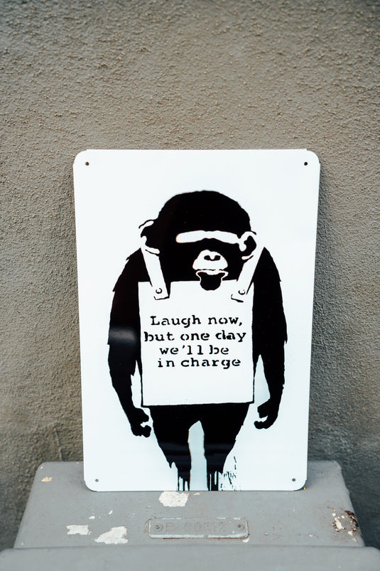 Metall Platte - Laugh now