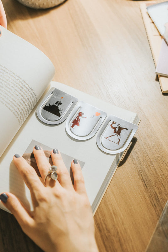 Metall Lesezeichen 3er Set - Silver