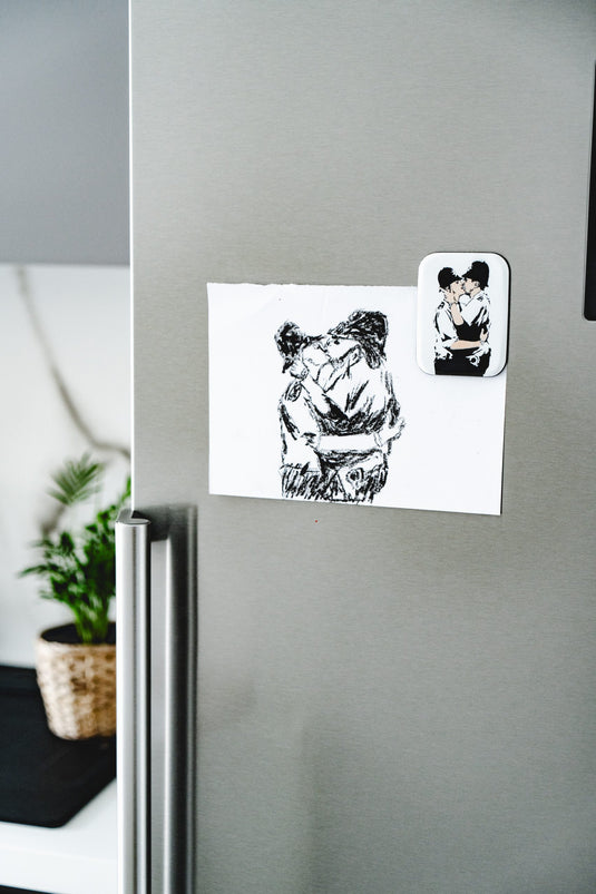 Koelkastmagneet - Kissing Copper