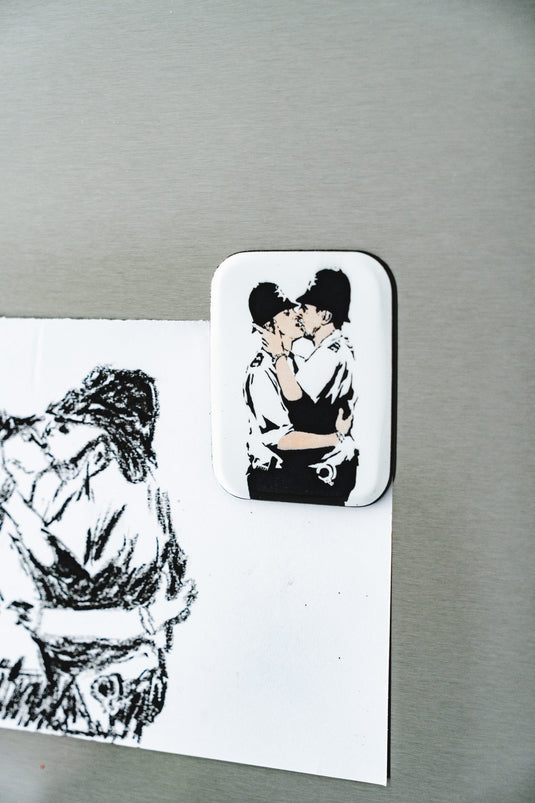 Koelkastmagneet - Kissing Copper