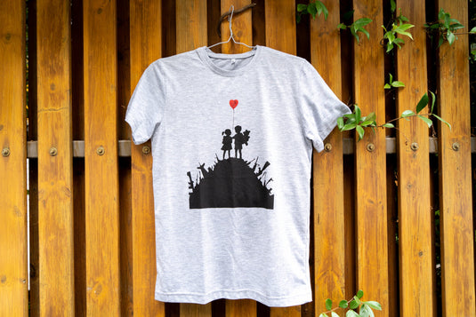 T-Shirt - Kids on Guns (Grau)