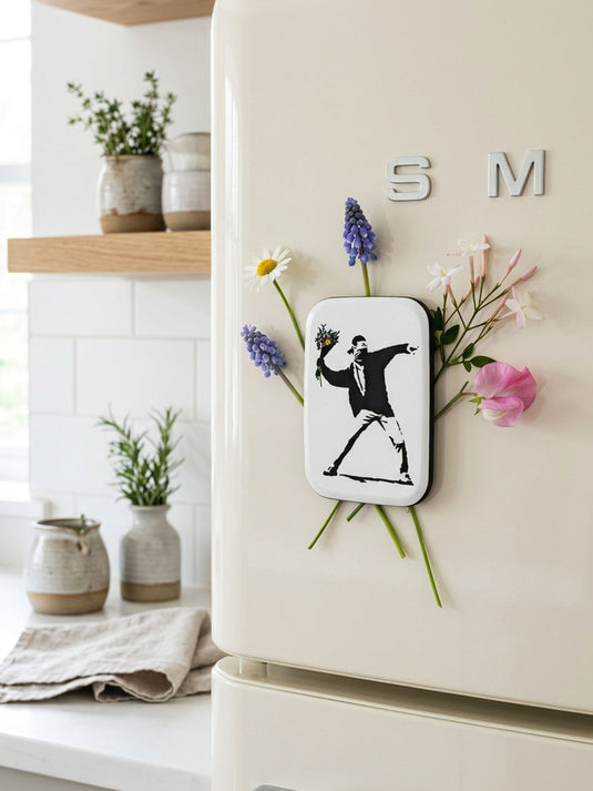 Kühlschrankmagnet · Banksy - Flower Thrower