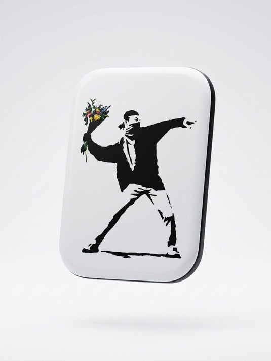Imán de Nevera · Banksy - Flower Thrower