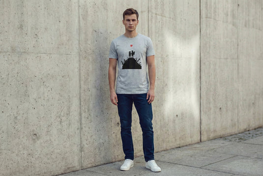 T-shirt - Kids on Guns (Grau)