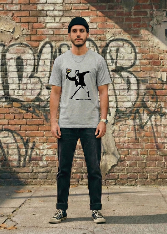 T-shirt - Flower Thrower Grau