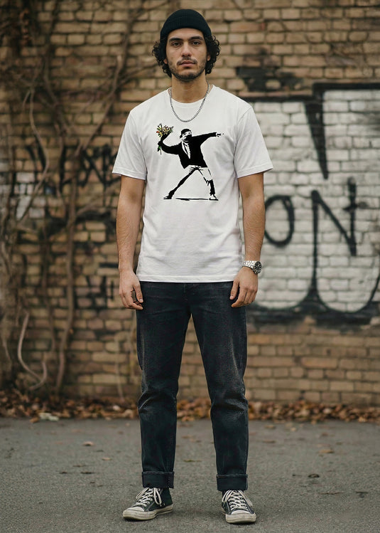 T-shirt - Flower Thrower Biały