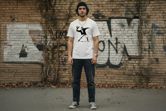 T-shirt - Flower Thrower Biały
