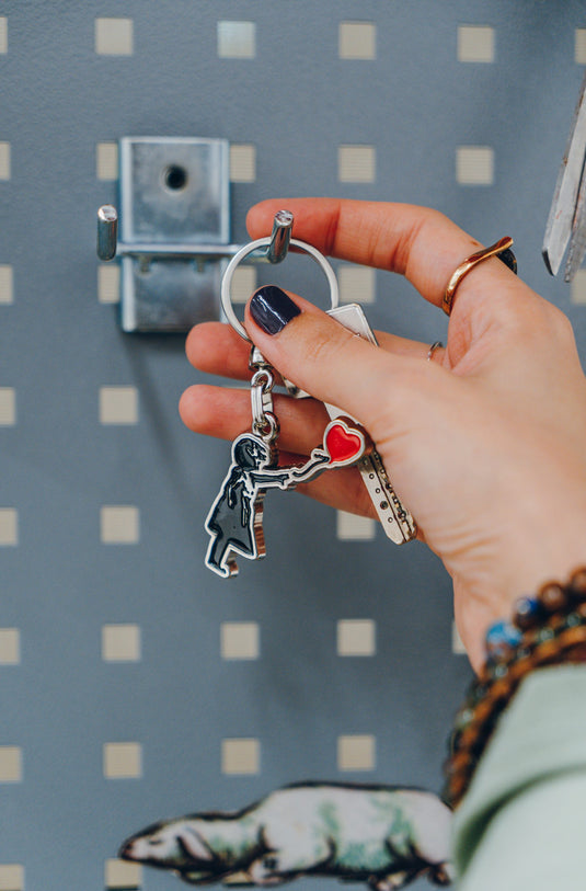 Metall Schlüsselanhänger - Girl with Balloon