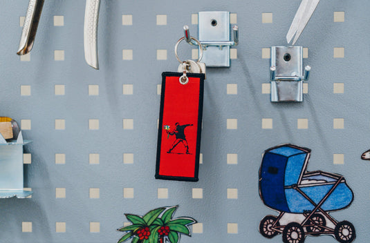 Stoff Klíčenka - Flower Thrower (Rot)