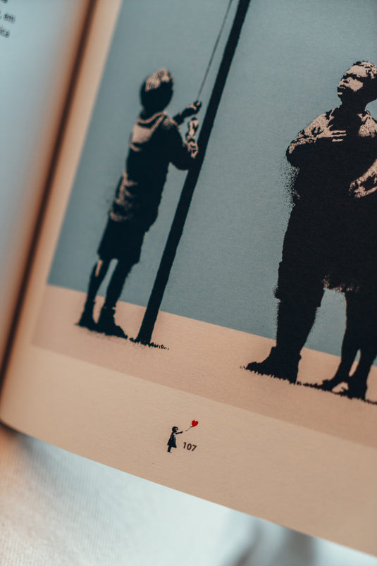 Banksy Ausstellungsbuch auf Portugiesisch