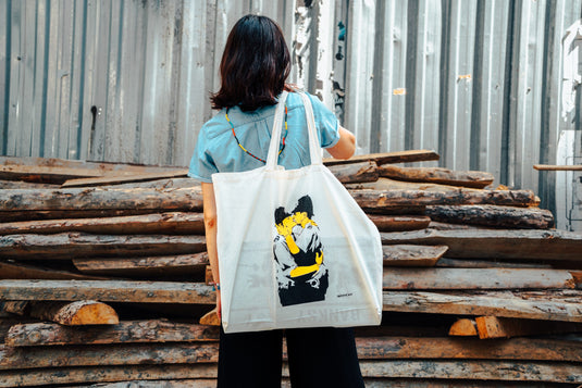 Velká jutová taška - Kissing Copper