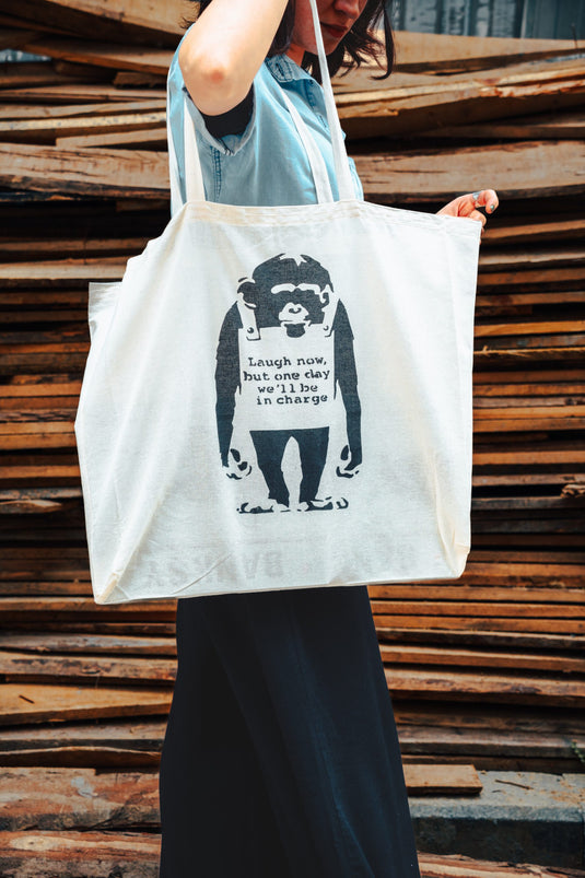 Grand sac en jute - Laugh Now