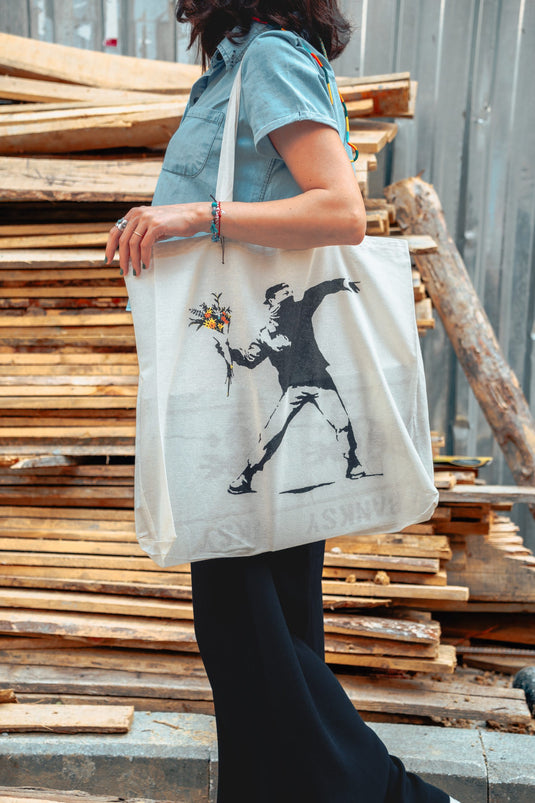 Jutebeutel groß - Flower Thrower