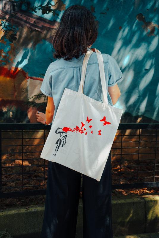 Jutebeutel klein - Butterfly Girl