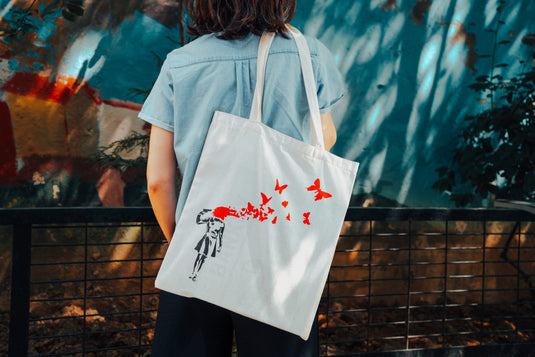 Jutebeutel klein - Butterfly Girl