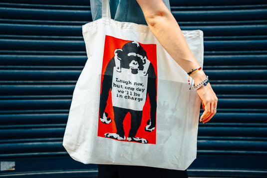 Jutebeutel klein - Laugh Now Rot