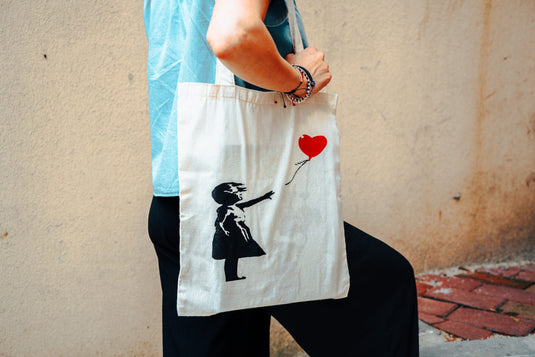 Jutebeutel klein - Girl with Balloon