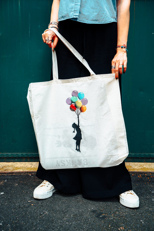 Jutebeutel groß - Floating Girl