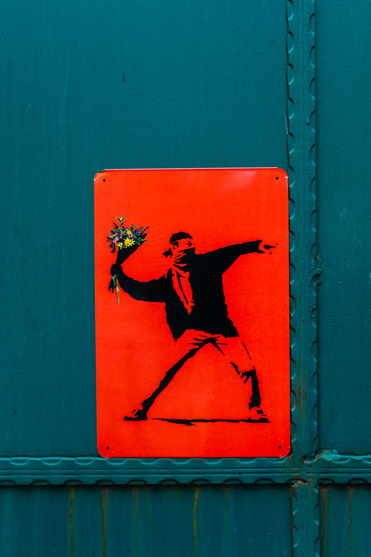 Metall Platte - Flower Thrower (Rojo)