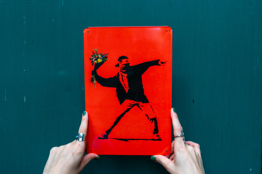 Metall Platte - Flower Thrower (Rojo)