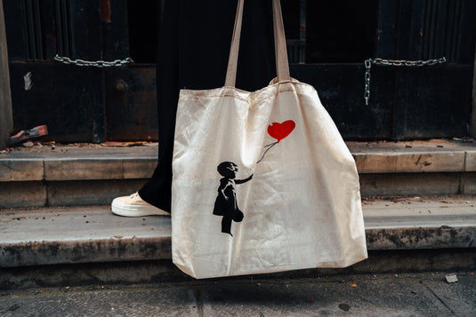 Jutebeutel groß - Girl with Balloon