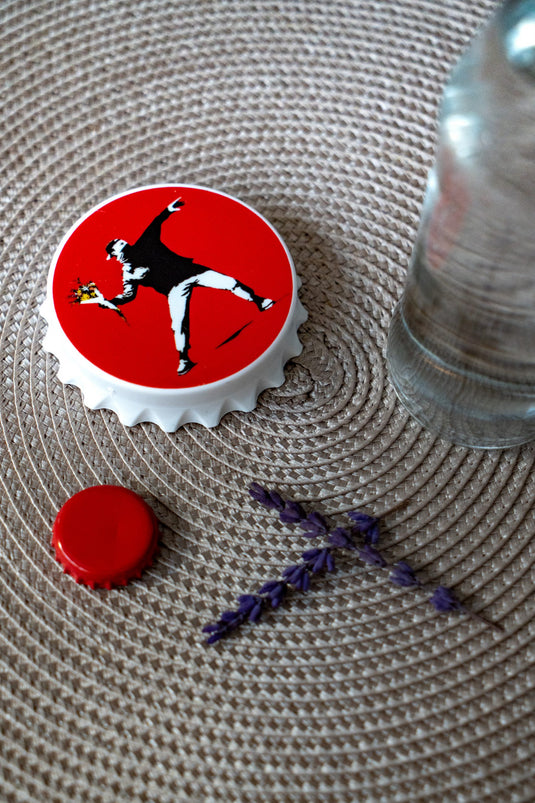 Imán Abridores de botellas - Flower Thrower (Rot)