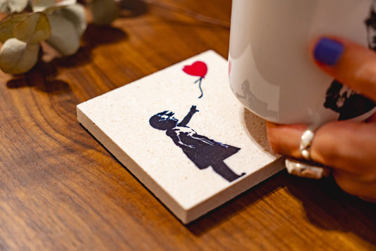 Stein Untersetzer - Girl With Baloon