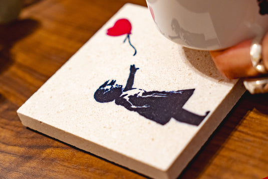 Stein Untersetzer - Girl With Baloon