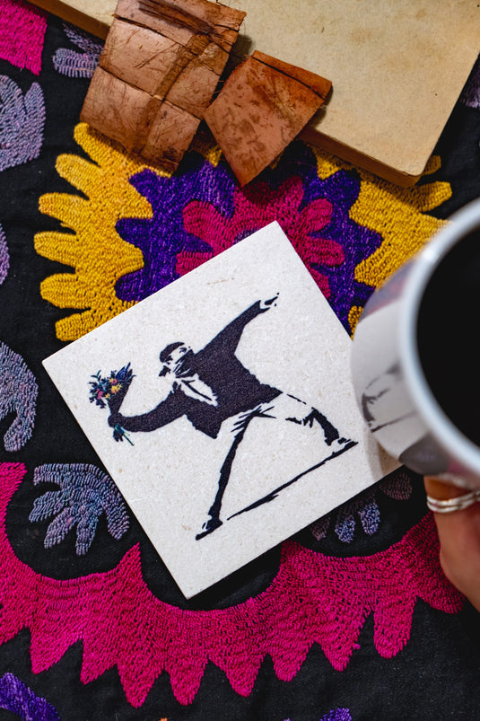 Stein Untersetzer - Flower Thrower