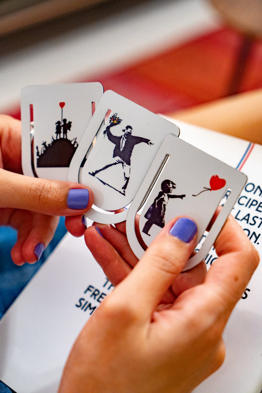 Metall Lesezeichen 3er Set - Weiß