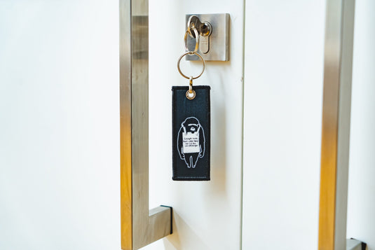 Stoff Schlüsselanhänger – Laugh Now