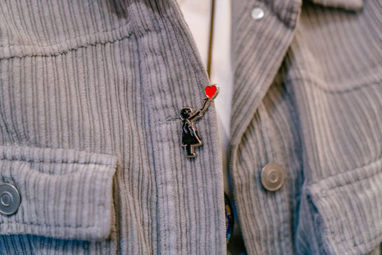 Brosche 4er Set - Girl with Balloon