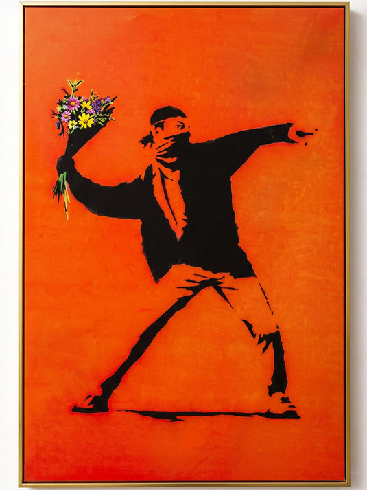 Poster · Banksy - Flower Thrower Red