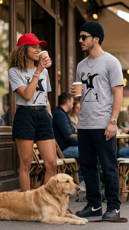 T-Shirt - Flower Thrower Grau