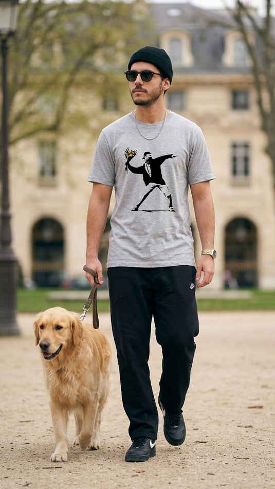 T-Shirt - Flower Thrower Grau