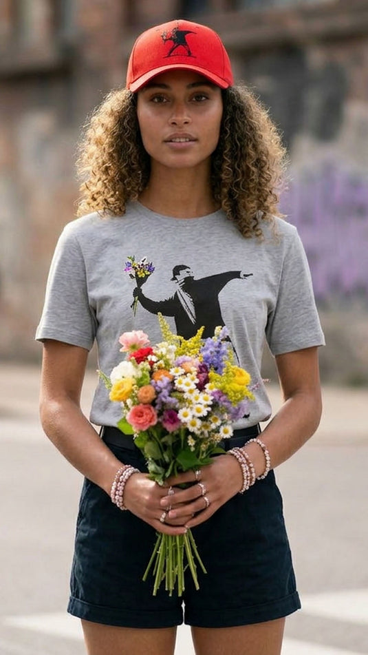 T-Shirt - Flower Thrower Grau