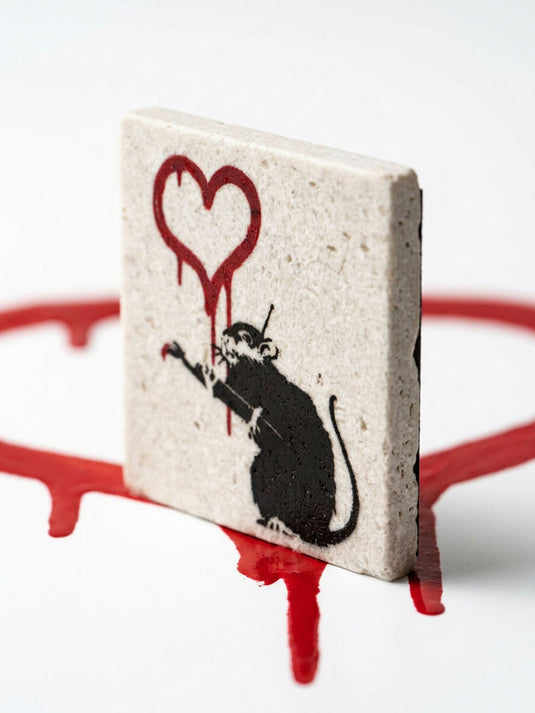 Steinmagnet · Banksy - Love Rat