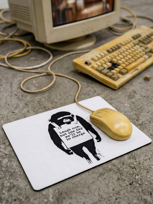Mauspad · Banksy - Laugh Now