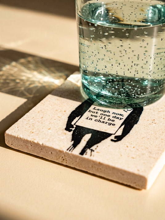 Stein-Untersetzer · Banksy - Laugh Now