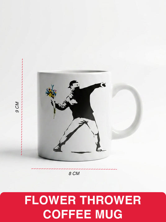 Kaffeetasse · Banksy - Flower Thrower