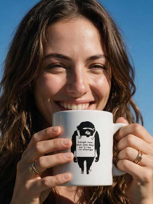 Kaffeetasse · Banksy - Laugh Now